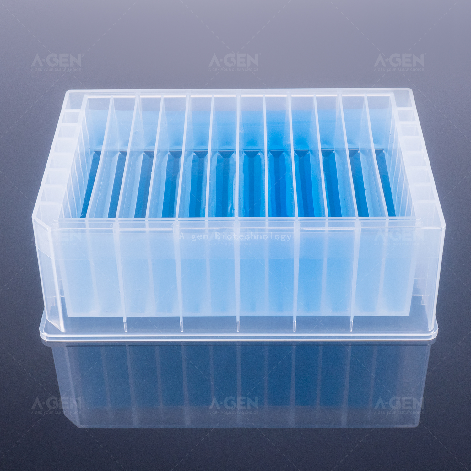 22mL 12 Individual Channel Trough Pipetting Reagent Reservoir High Profile 12x22mL 
