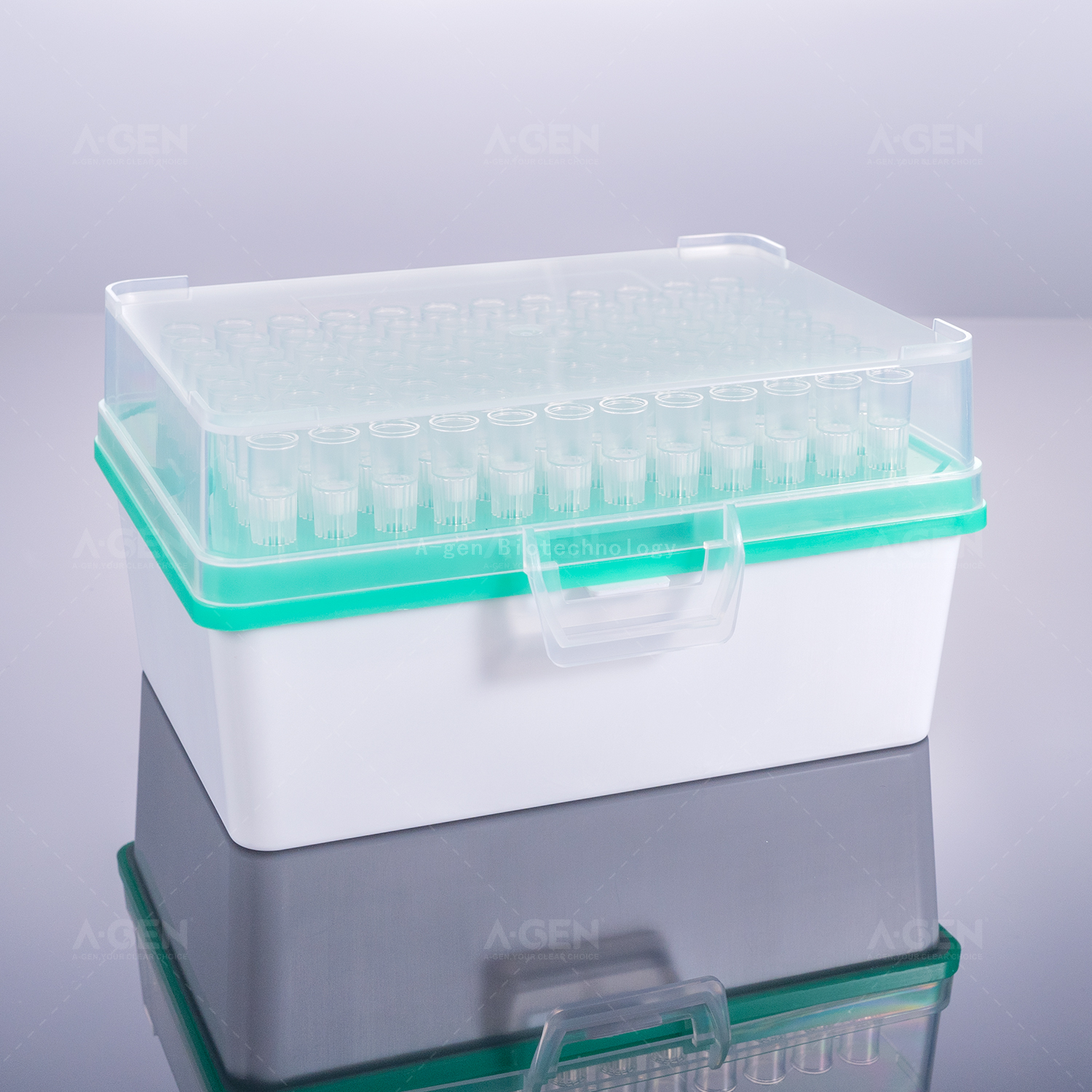 Sterilization Low Retention 200uLtransparent Filter LTS Tips with Packed in Rack