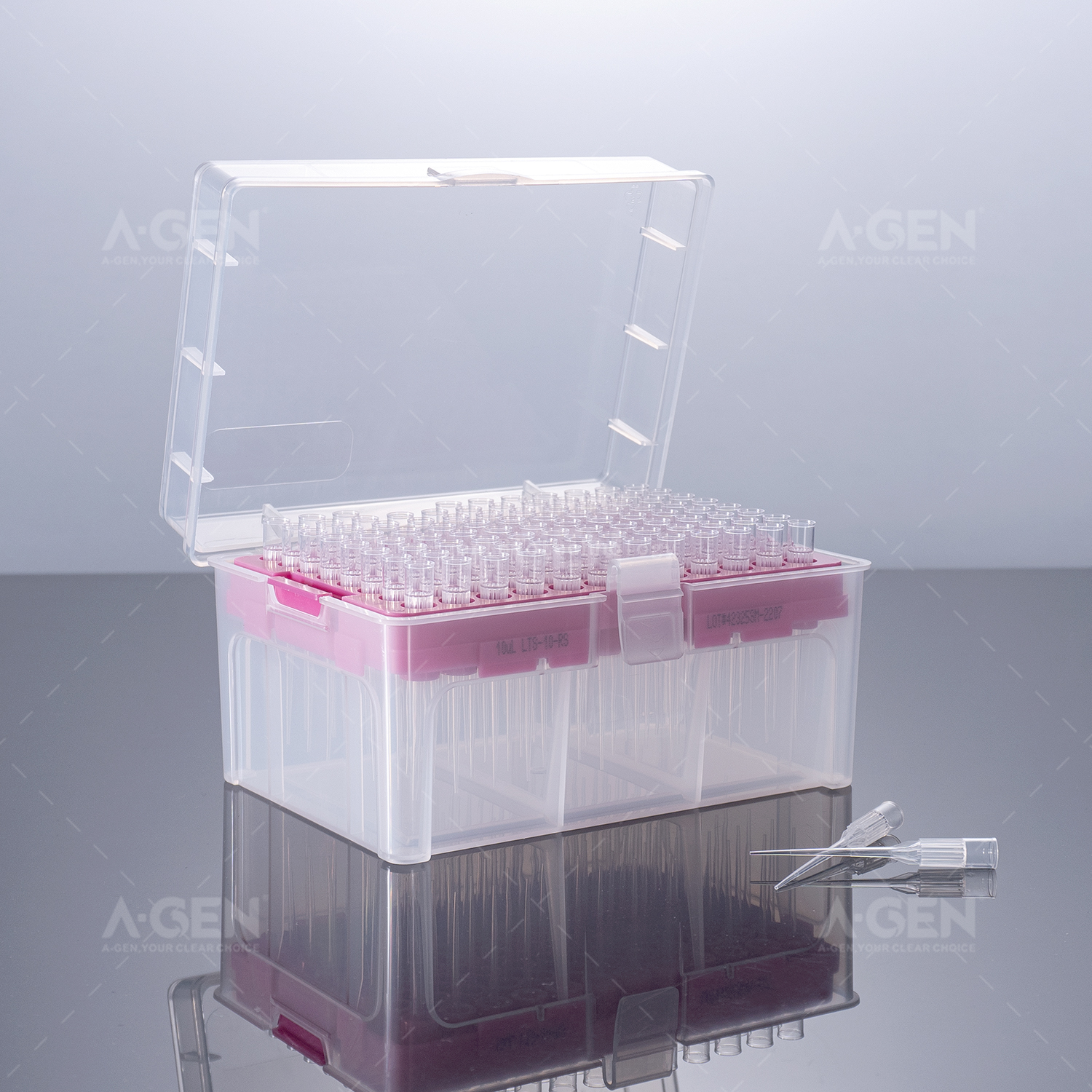 Rainin low retention 10uL transparent midsci pipette tips with Eco space safe package 